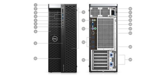 Dell Precision 5820 Tower WorkStation Xeon W-2245/16G/2TB/T400 T5820 Max Utenti 30 Utenti