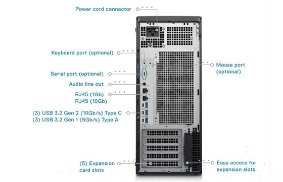 16G DDR5 Memoria 4800MHz/RAM Dell Precision T5860 Workstation Tower W3-2423 256G 750W